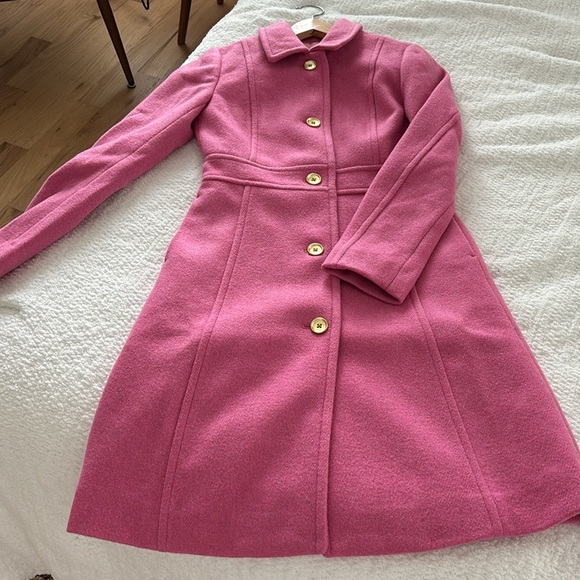 J. Crew Pink Pea Coat - Picture 9 of 11